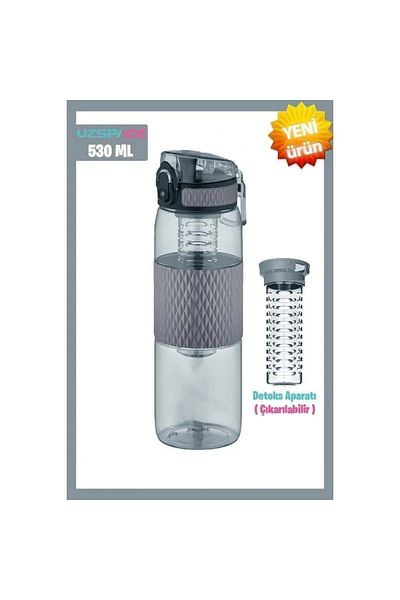 Uzspace Flask Tritan 5060 Detox Compartment 530 ml Light Gray