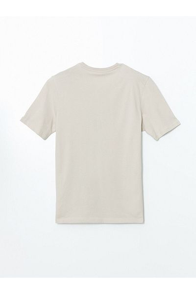 LC Waikiki Ανδρικό μπλουζάκι LCW Crew Neck με εμπριμέ χτενισμένο βαμβάκι