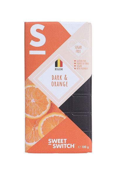 Sweet Switch Belgian Dark Chocolate & Orange 100 Gm
