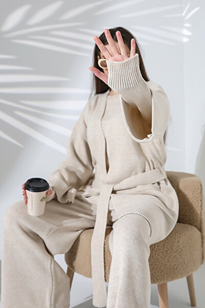 ALCHON Велосипедний трикотажний комплект - довгий рукав, базовий, з отворами для пальців, карман, поясний пояс, кардиган