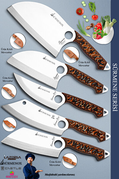 SÜRMENOX Sürmene Serisi Outdoor Bıçak Kamp Bıçağı Mutfak Şef Bıçak Bıçağı Der...