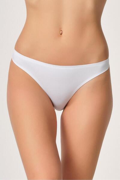 Emay ΛΕΥΚΟ MI 2802 Σλιπ με κορδόνια που κοπούν με λέιζερ