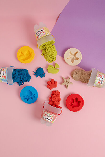 ChildGen Doğal Kinetik Kum - Kırmızı - 500 gr