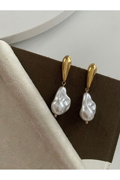 Vi store Doğal Formlu İnci Küpe