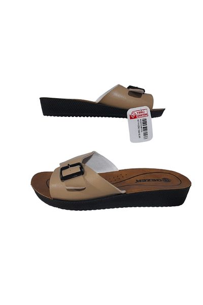 GEZER Women's Cream Buckle Ultra Light Walking Slippers