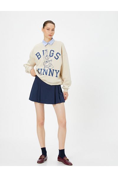Koton Bugs Bunny Sweatshirt Licensed Raised Long Sleeve Crew Neck