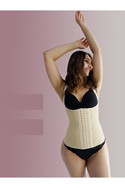 MİSTİRİK Trigoso Model 4 Stage Postpartum Anti-Sagging Latex Skin Color with Straps