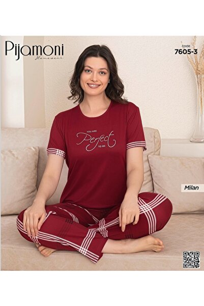 Pijamoni Kadın Milan Kısa Kollu Pijama Takımı