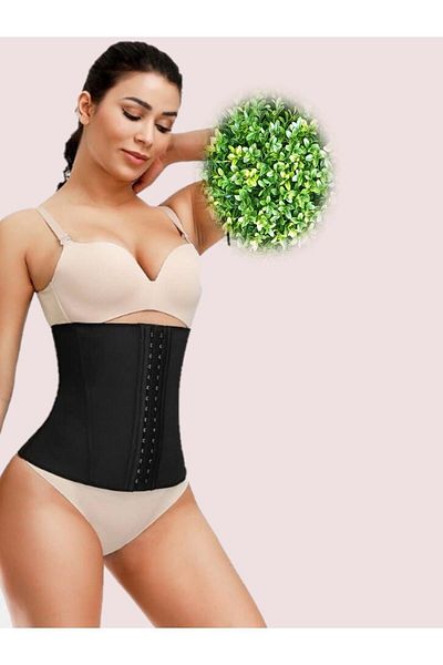 MİSTİRİK Tvigoso Model 4-Stage Strapless Underwire Corset with Firming and Shaping Effect Black Color