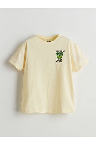 LC Waikiki Lcw Kids Yellow Crew Neck Boys Pajama Top