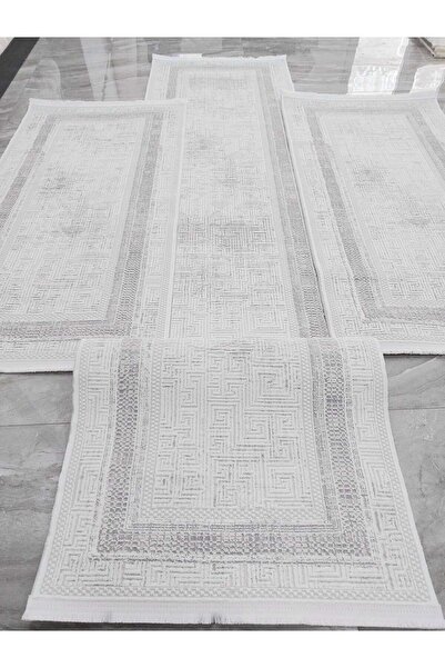 NOVA HALI 3'lü yatak odası halısı takımı seti modern kalın sık dokuma antialerjik bambu tarz