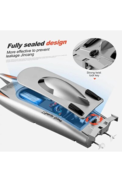 Zigver 25 Km/saat RC Tekne 2.4G Su Geçirmez Uzaktan Kumanda Gemi Radyo Yarış Teknesi Yüksek Hızlı Sürat Tek