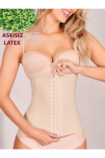 MİSTİRİK Corset fără bretele model Tvigoso, cu sârmă, pentru fermitate și slăbire, culoarea pielii