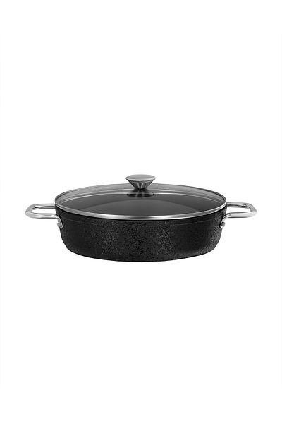Madame Coco Noir Titanium Short Pot - Black - 26 cm
