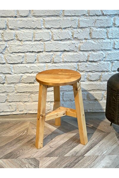 WOODENSA Ahşap Tabure, Bar Sandalyesi, Mutfak Sandalyesi