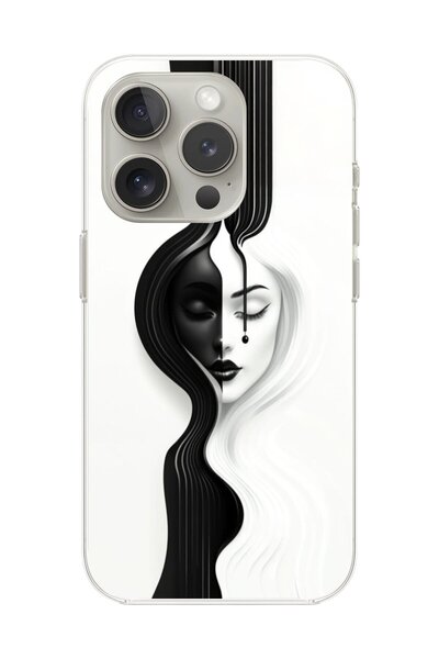 Dali Design حافظة شفافة متوافقة مع هاتف iPhone 12 Pro بتصميم جمالي للوجه 3