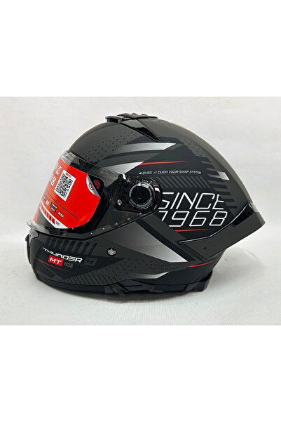 MT Thunder 4sv Luminence D1 Şefaf Vizörlü Kask Mat Renk - Iç Güneş Vizörlü