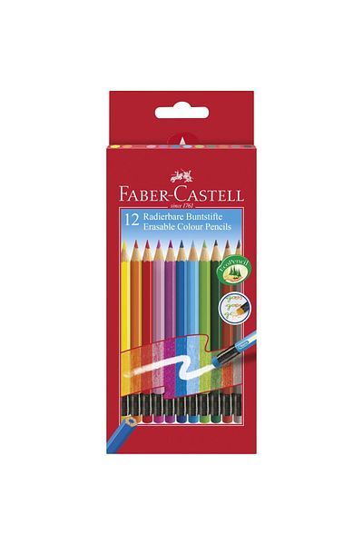 Faber Castell Colored Pencils Faber-Castell Eco, with Eraser, 12 Colors/Set