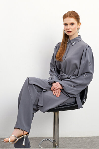 VAVİNOR Σετ Leora Grey Tunic-Pants