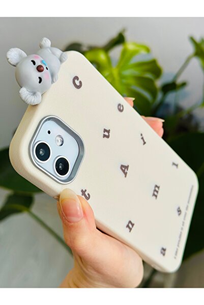 Go Aksesuar Iphone 12 ve 12 Pro Uyumlu Koala Tasarım Oyuncaklı Esnek Silikon Kılıf