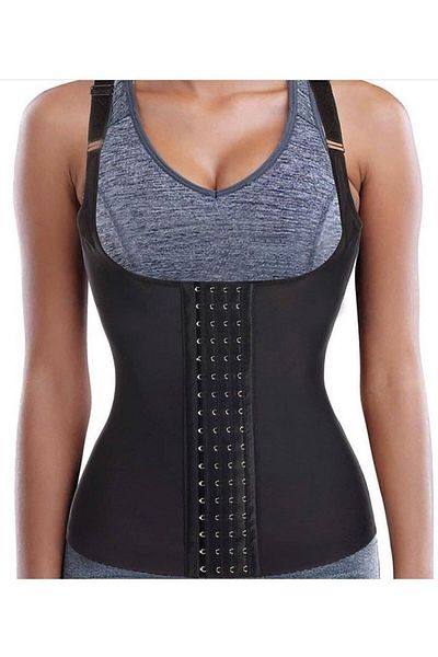 MİSTİRİK Model Trigoso Model de modelare a taliei cu bretele 4 etape de reglare a abdomenului Corset de topire a burticii Culoare neagra