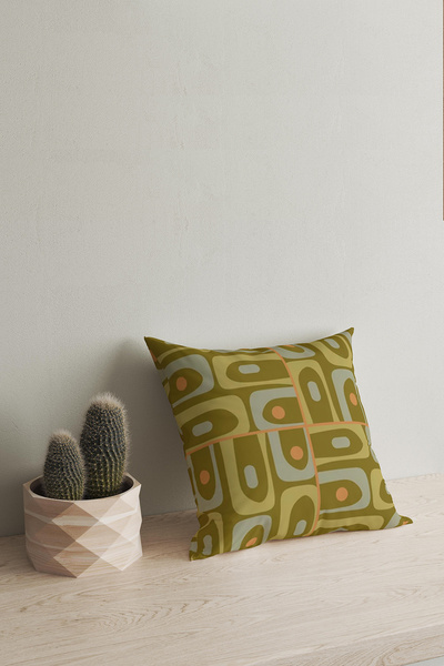 Homeilla Khaki Color Patterned Digital Printing Double Sided Gift Decorative 2-Piece Throw Pillow Cover