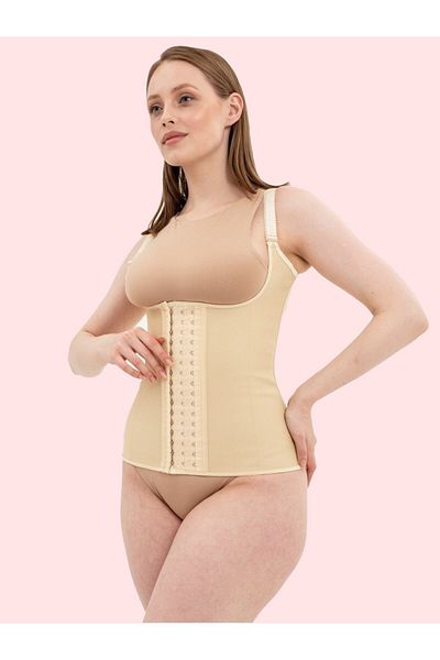 MİSTİRİK Trigoso Model Gradual Firming and Slimming Strap Corset Corset Skin Color