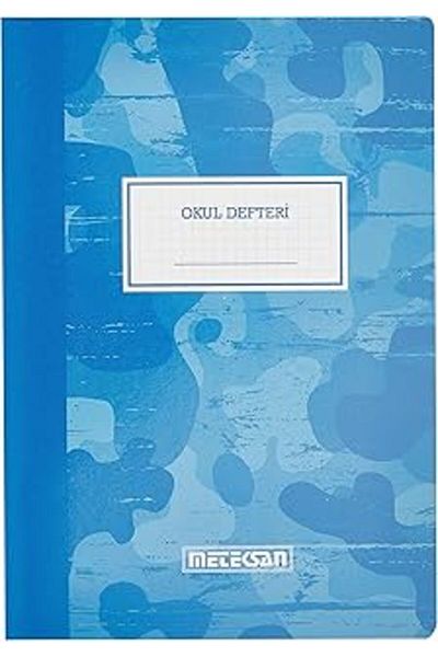 Hepta Collection Meteksan A4 Checked School Notebook Blue Camouflage 80 Sheets
