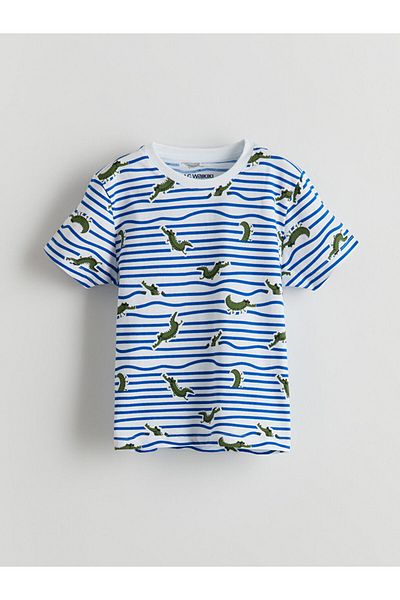 LC Waikiki New Season Dinosaur Printed Boys' Shorts Pajama Set - S5Fh46Z1