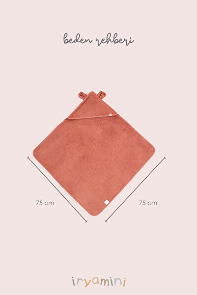 İrya Tiny Bear Organic Cotton Baby Swaddle Tile 75X75