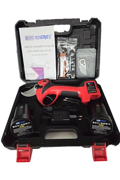 Energy WS-035Y Akülü Budama Makası 35mm 2 Bataryalı Set