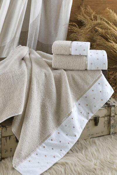 Ellia Soft Керамічний набір рушників з 3 предметів, 100% бавовна, в коробці, набір для лазні, набір для весільного приданого, розкішна ванна кімната