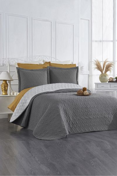 Levanzo Double Bedspread Laura Anthracite