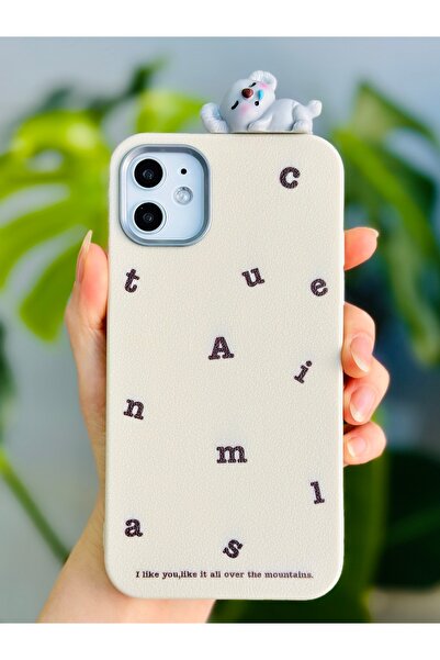 Go Aksesuar Iphone 12 ve 12 Pro Uyumlu Koala Tasarım Oyuncaklı Esnek Silikon Kılıf