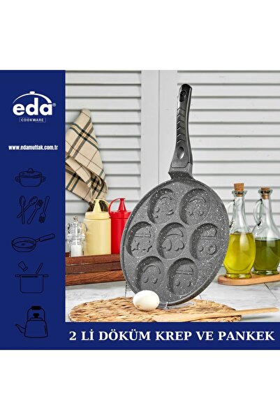 Eda 2-Pack Cast Iron Crepe and Pancake Pan