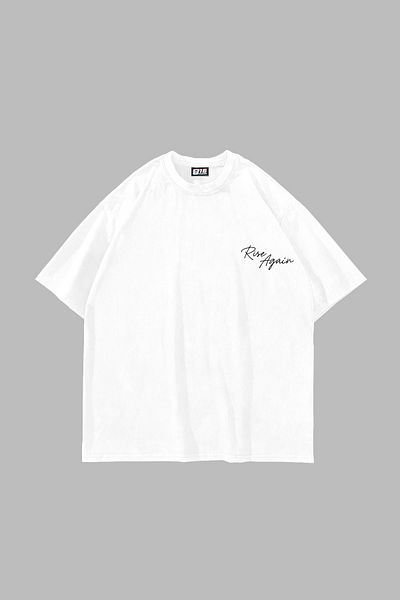 Sekizbiraltı Λευκό μπλουζάκι Unisex με στάμπα Rise Again