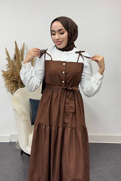 Tesettür Diyarı Φόρεμα Juliet Model Lizza Fabric Slopet