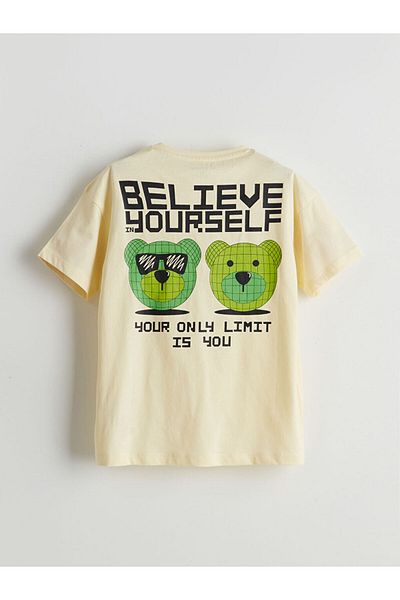 LC Waikiki Lcw Kids Yellow Crew Neck Boys Pajama Top