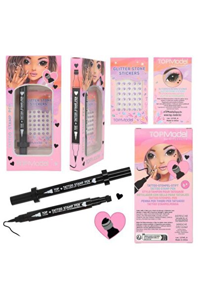 Top Model Topmodel Parıltılı Taşlı Dövme Kalemi Heart
