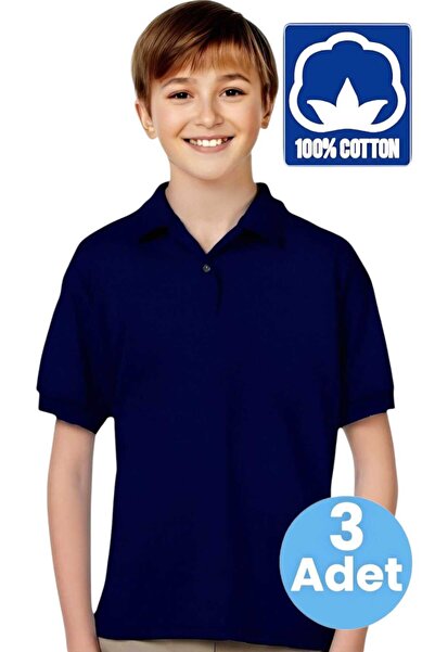 Tezzgelsin Uniformă școlară pentru băieți, tricou piese, guler polo, bumbac 1...