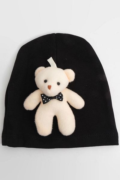 LOGO AKSESUAR Unisex Plush Bear Cotton Beret