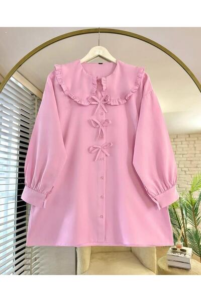 Nergis Neva Butik Marul Yaka Fiyonklu Tunik