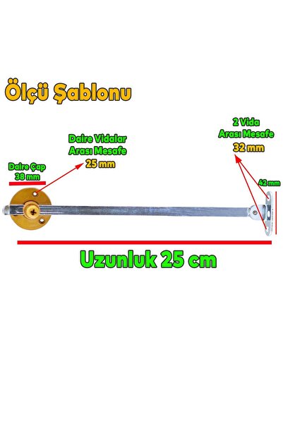 NZB Düşer Kapak Makası Frenli Dolap Çekmece Metal 25 Cm Sessiz Açma Kapama Amortisör Piston Bar 2 Adet
