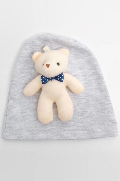 LOGO AKSESUAR Unisex Plush Bear Cotton Beret