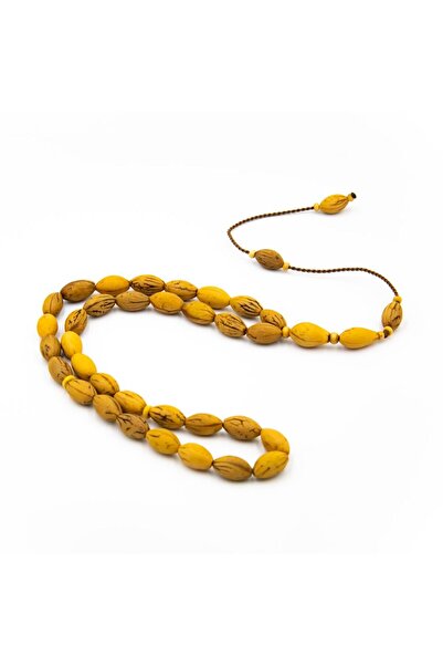 Paleo Zeytin Çekirdeği Tesbih,  Doğal Taş Tesbih, Arpa Kesim