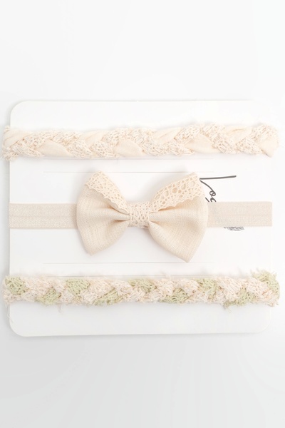 LOGO AKSESUAR طقم باندانا للأطفال من القماش المحبوك العضوي من عمر 0 إلى 24 شه...