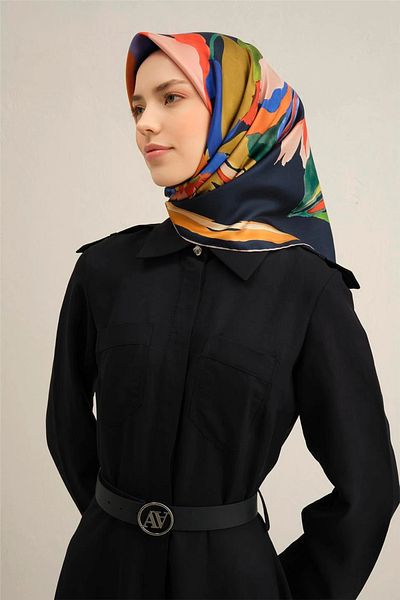 Armine Dj Pure Silk Scarf 9340D02 (Twi̇ll Silk) -55