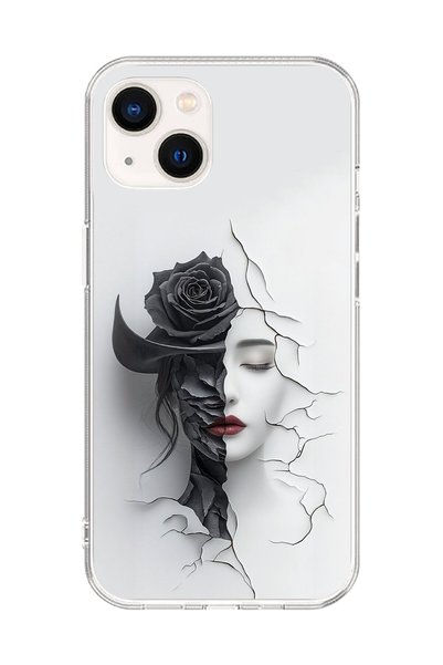 Dali Design Clear Case Aesthetic Face 4 Designs Compatible with iPhone 15