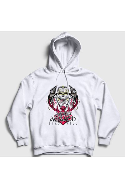 Presmono Φούτερ Amon Amarth Unisex με λευκή κουκούλα - 9044tt