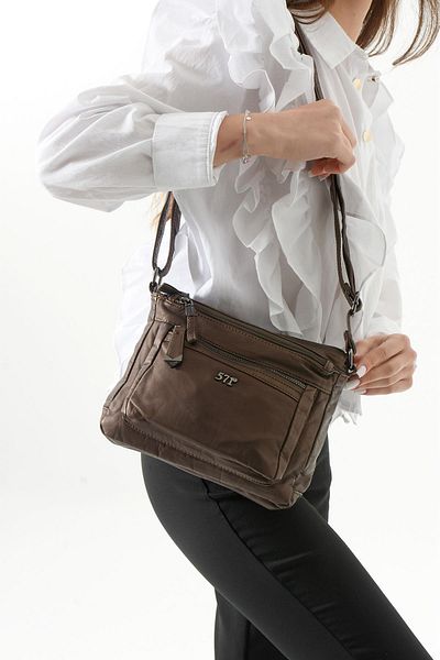 571 Collections Çanta Faux Leather Shoulder Bag Bronze (Model: 571-13-10J)